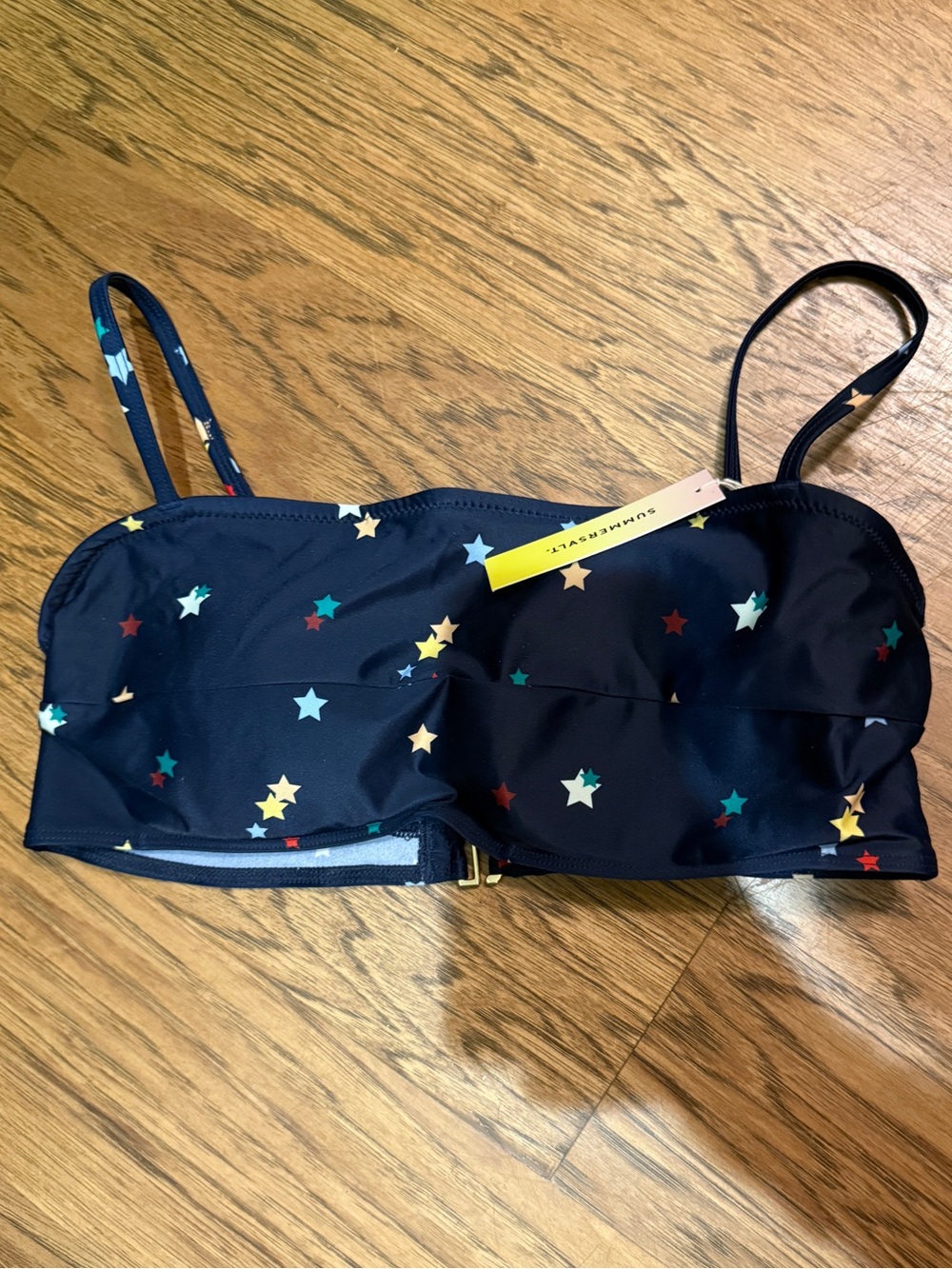 Summersalt Star Print Navy Bikini Top